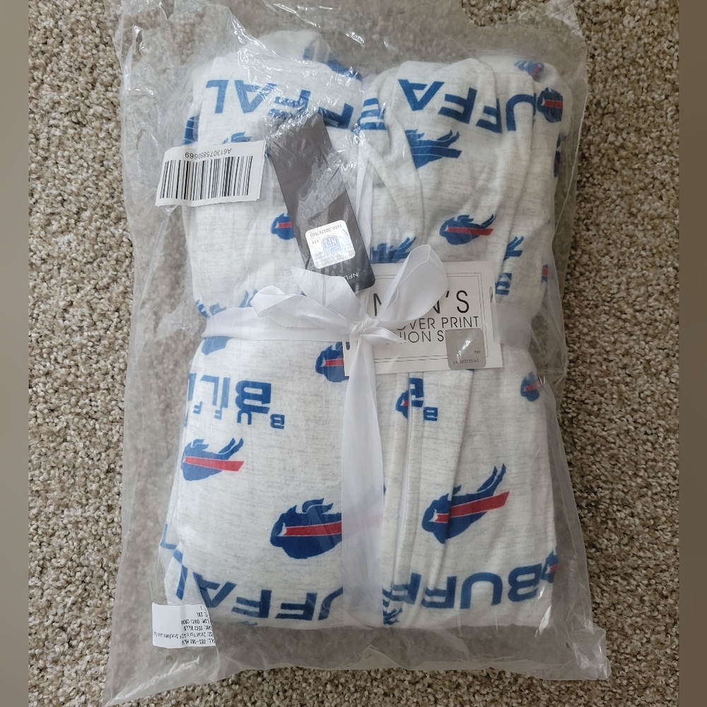 Men's Buffalo Bills Zip Hooded Pajama Suit